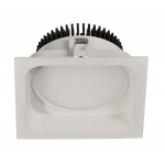 Foco Downlight LED Cuadrado Blanco empotrar 135x135mm 12W